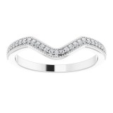 14K White Round .07 CTW Diamond Band photo 3