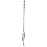 14K White 1/8 CTW Diamond Freeform Bar 18 Necklace photo 2