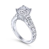 Gabriel & Co. 14k White Gold Contemporary Straight Engagement Ring photo 3