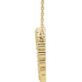 14K Yellow 1/4 CTW Diamond Circle 16-18  Necklace photo 2