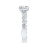 Shah Luxury 14K White Gold Round Cut Diamond Engagement Ring (Semi-Mount) photo 3