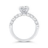 Shah Luxury 14K White Gold Round Cut Diamond Engagement Ring (Semi-Mount) photo 4