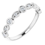 14K White 1/5 CTW Diamond Anniversary Band photo