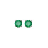 Gems One 14Kt White Gold Emerald (1 Ctw) Earring photo