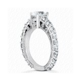 14k White Gold Diamond Semi-Mount Fancy Engagement Ring photo 2