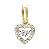 Gems One 14KT Yellow Gold & Diamond Rhythm Of Love Neckwear Pendant  - 1/5 ctw photo