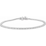 14K White 1 3/4 CTW Diamond Line 7 Bracelet photo