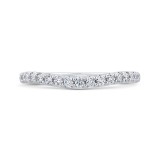 Shah Luxury 14K White Gold Round Diamond Half-Eternity Wedding Band photo
