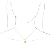 14K Yellow 14.7x10.5 mm Meditation Buddha 16-18 Necklace photo 3