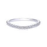 Gabriel & Co. 14k White Gold Contemporary Curved Wedding Band photo