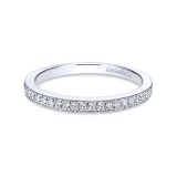 Gabriel & Co. 14k White Gold Contemporary Anniversary Wedding Band photo