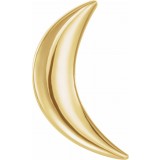 14K Yellow Crescent Moon Single Earring photo