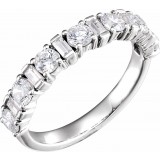 14K White 1 1/8 CTW Diamond Anniversary Band photo