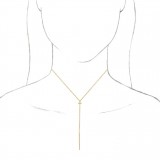 14K Yellow 1/4 CTW Diamond Bar Y 15-17 Necklace photo 3