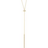 14K Yellow 1/4 CTW Diamond Bar Y 15-17 Necklace photo