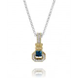 Vahan 14k Gold & Sterling Silver London Blue Topaz Pendant photo