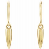 14K Yellow Geometric Dangle Earrings photo 2