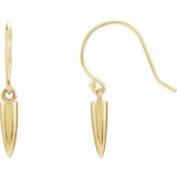 14K Yellow Geometric Dangle Earrings photo