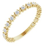 14K Yellow 1/3 CTW Diamond Beaded Anniversary Band photo