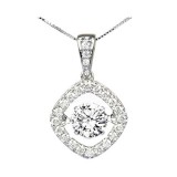 Gems One 14KT White Gold & Diamond Rhythm Of Love Neckwear Pendant  - 1 ctw photo