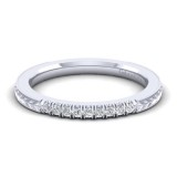 Gabriel & Co. 14k White Gold Victorian Diamond Wedding Band photo