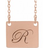 14K Rose Geometric 18 Necklace photo