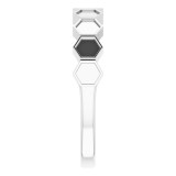 14K White Stackable Geometric Ring photo 4