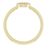 14K Yellow .08 CTW Diamond Initial O Ring photo 2