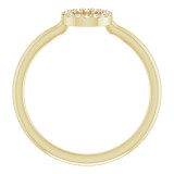 14K Yellow .08 CTW Diamond Initial O Ring photo 2