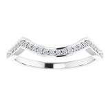 14K White 1/10 CTW Diamond Matching Band photo 3