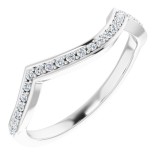 14K White 1/10 CTW Diamond Matching Band photo