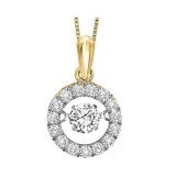 Gems One 14KT Yellow Gold & Diamond Rhythm Of Love Neckwear Pendant  - 1/5 ctw photo