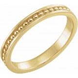 14K Yellow Stackable Bead Ring photo