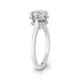 Shah Luxury 14K White Gold Round Cut Diamond Engagement Ring (Semi-Mount) photo 3