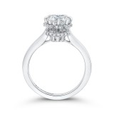 Shah Luxury 14K White Gold Round Cut Diamond Engagement Ring (Semi-Mount) photo 4