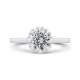 Shah Luxury 14K White Gold Round Cut Diamond Engagement Ring (Semi-Mount) photo