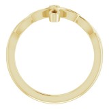 14K Yellow Cross Ring photo 2