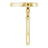 14K Yellow Cross Ring photo 4