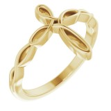 14K Yellow Cross Ring photo