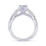 Gabriel & Co. 14k White Gold Contemporary Twisted Engagement Ring photo 2