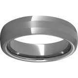 Rugged Tungsten  6mm Domed Polished Band with a 2mm Laser Satin Center photo