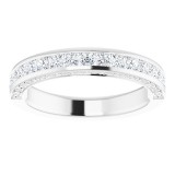 14K White 7/8 CTW Square Diamond Anniversary Band photo 3