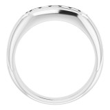 14K White 1/2 CTW Diamond Men's Ring photo 2