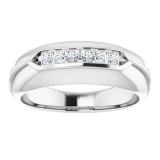 14K White 1/2 CTW Diamond Men's Ring photo 3