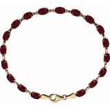 14K Yellow Mozambique Garnet 7.25 Bracelet photo