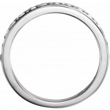 14K White 1/2 CTW Diamond Band for 6.5 mm Round Engagement Ring photo 2