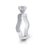 Shah Luxury 14K White Gold Round Diamond Engagement Ring (Semi-Mount) photo 3