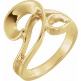 14K Yellow Freeform Ring photo 3