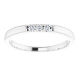 14K White .06 CTW Diamond French-Set Anniversary Band photo 3