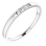 14K White .06 CTW Diamond French-Set Anniversary Band photo